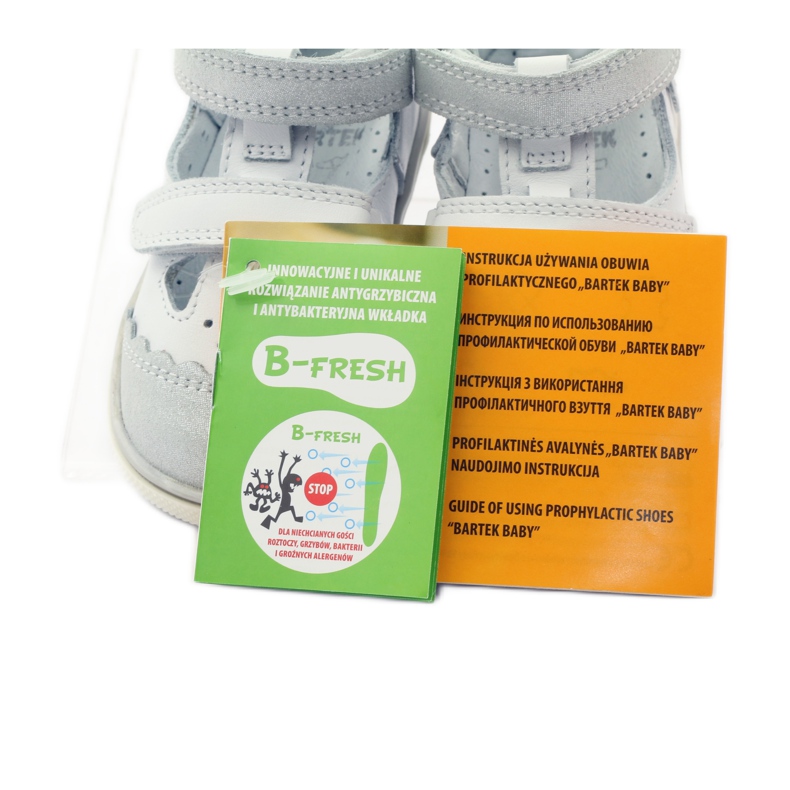 Sandálias de menina Bartek 81798 brancas branco 5