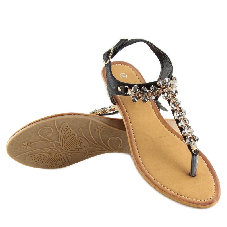 Sandálias pretas 9-59 pretas preto 2