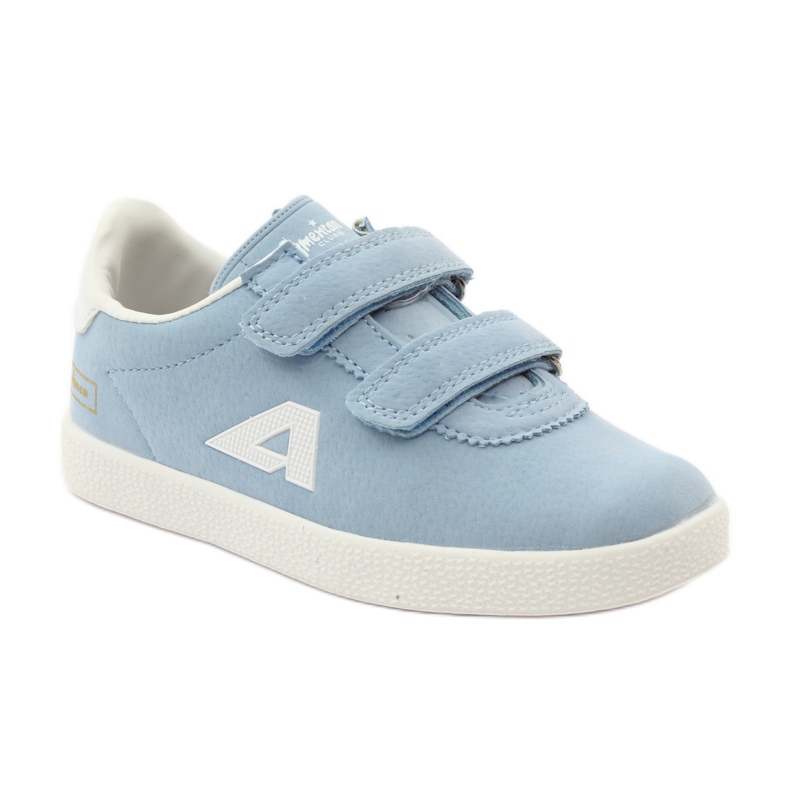 American Club Sapatos esportivos, palmilha de couro azul para velcro 1