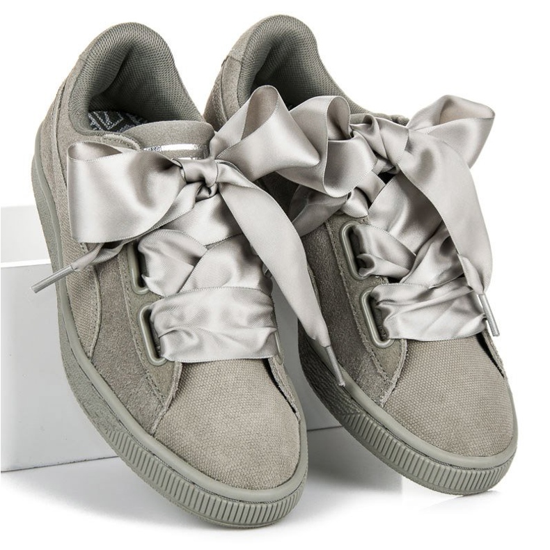 Puma Suede Heart Pebble WN`S cinza 1
