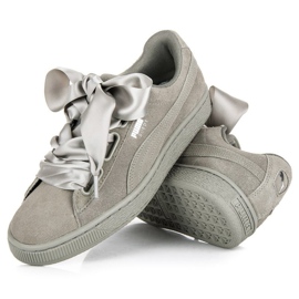 Puma Suede Heart Pebble WN`S cinza 2