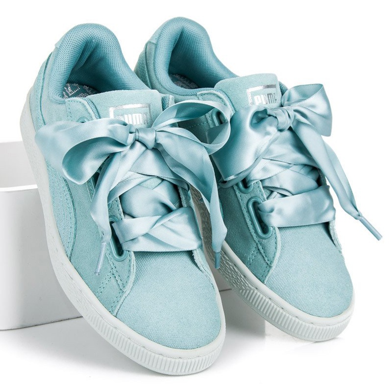 Puma Suede Heart Pebble WN`S azul 1