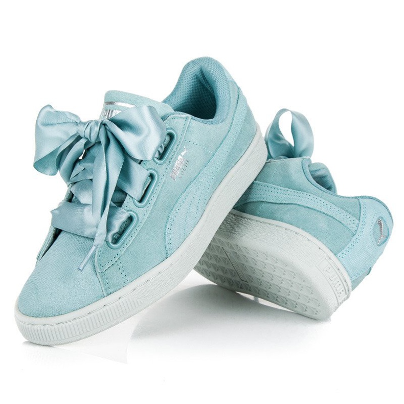 Puma Suede Heart Pebble WN`S azul 2