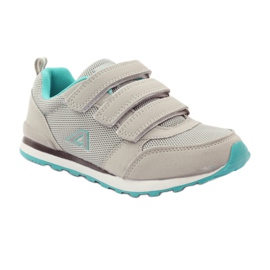 American Club Calçados esportivos com palmilha de couro americano verde cinza 1