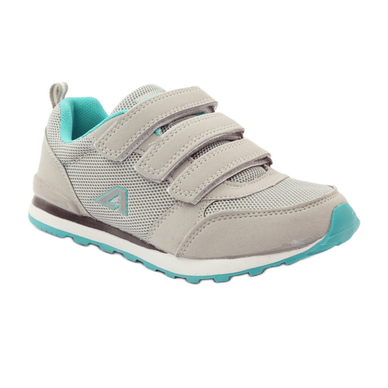 American Club Calçados esportivos com palmilha de couro americano verde cinza 1