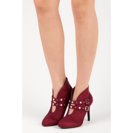 Cm Paris Botas marrons com fivelas vermelho 2