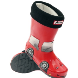 American Club Galochas meia mais palmilha RED CAR vermelho cinza preto 3