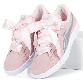 Puma Smash V2 Ribbon Jr. rosa 1