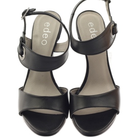 Sandálias de couro com salto Edeo 3208 preto 4 Sandálias de couro com salto Edeo 3208 preto 4