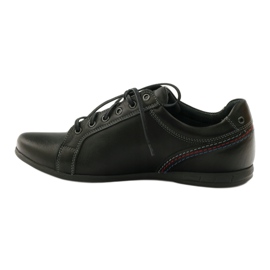 Riko Sapatos de couro de couro masculino 776 preto 2