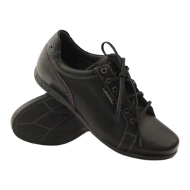 Riko Sapatos de couro de couro masculino 776 preto 3