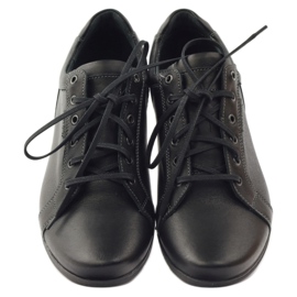 Riko Sapatos de couro de couro masculino 776 preto 4