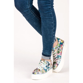 Yes Mile Tênis amarrado com flores multicolorido 2