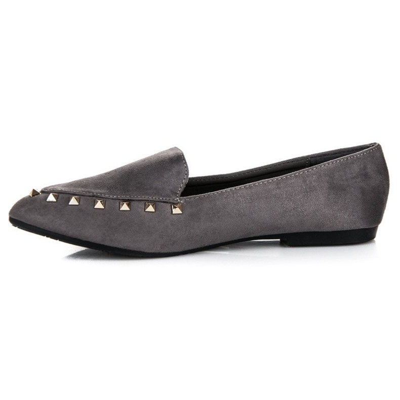 Sapatos de salto com tachas cinza 1 Sapatos de salto com tachas cinza 1
