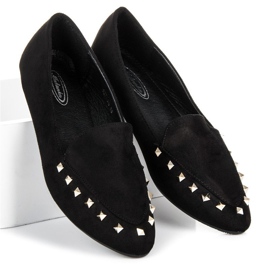 Sapatos de salto com tachas preto 1