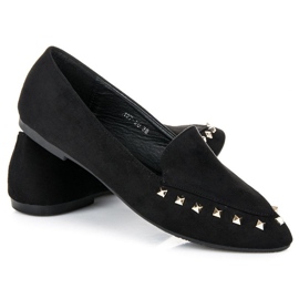 Sapatos de salto com tachas preto 2
