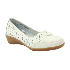 Mocassins de couro Vinceza branco 1