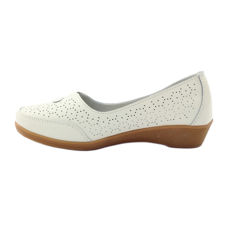 Mocassins de couro Vinceza branco 2