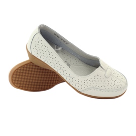Mocassins de couro Vinceza branco 3