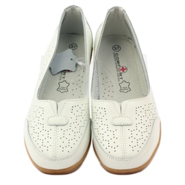 Mocassins de couro Vinceza branco 4