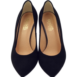 Bombas de couro feminino Espinto em Szpilka 542 Black preto 4
