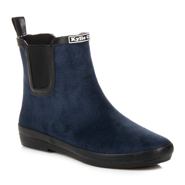 Kylie Galochas de camurça feminina azul marinho 1