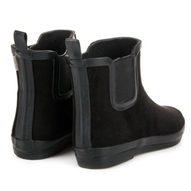 Kylie galochas femininas em camurça preto 1