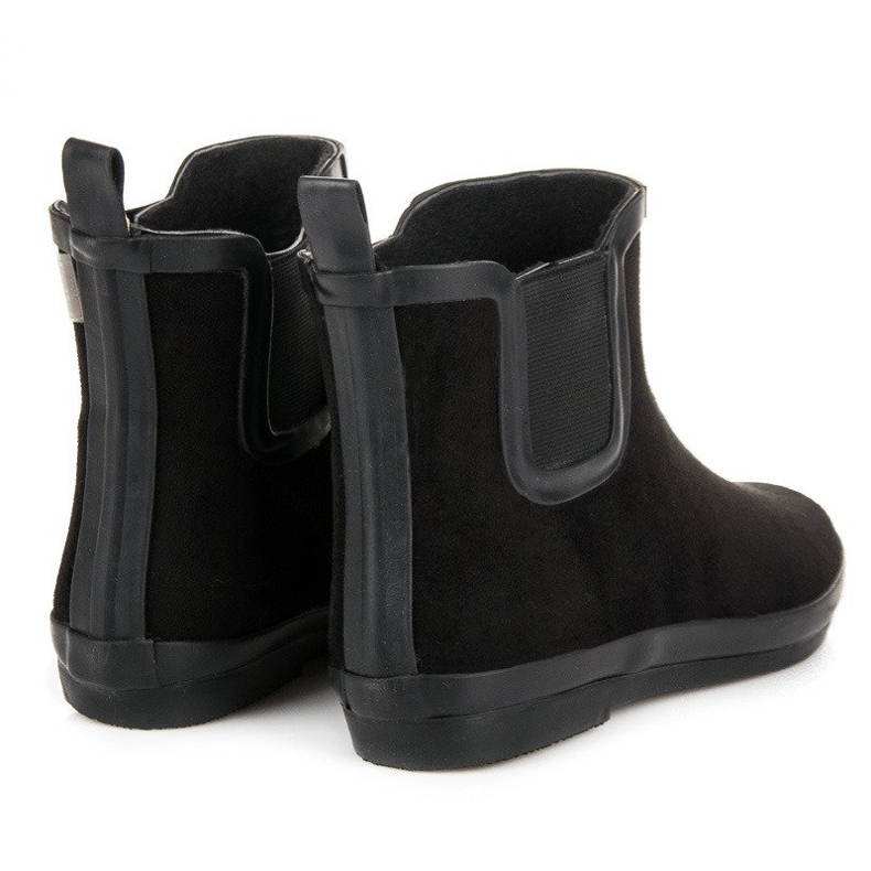 Kylie galochas femininas em camurça preto 1