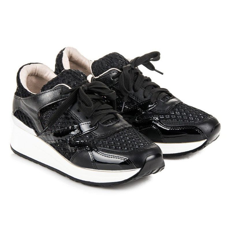 Kylie Tênis Pretos Com Malha 1