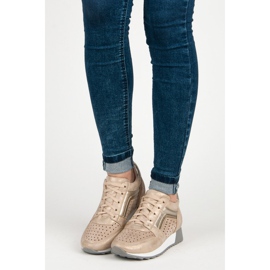 Kylie Tênis da moda na plataforma amarelo 1