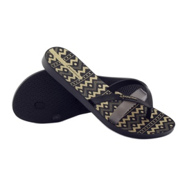 Chinelos femininos Ipanema 82289 lazer preto amarelo 3