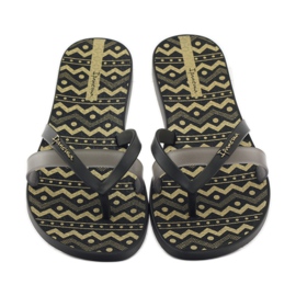 Chinelos femininos Ipanema 82289 lazer preto amarelo 4