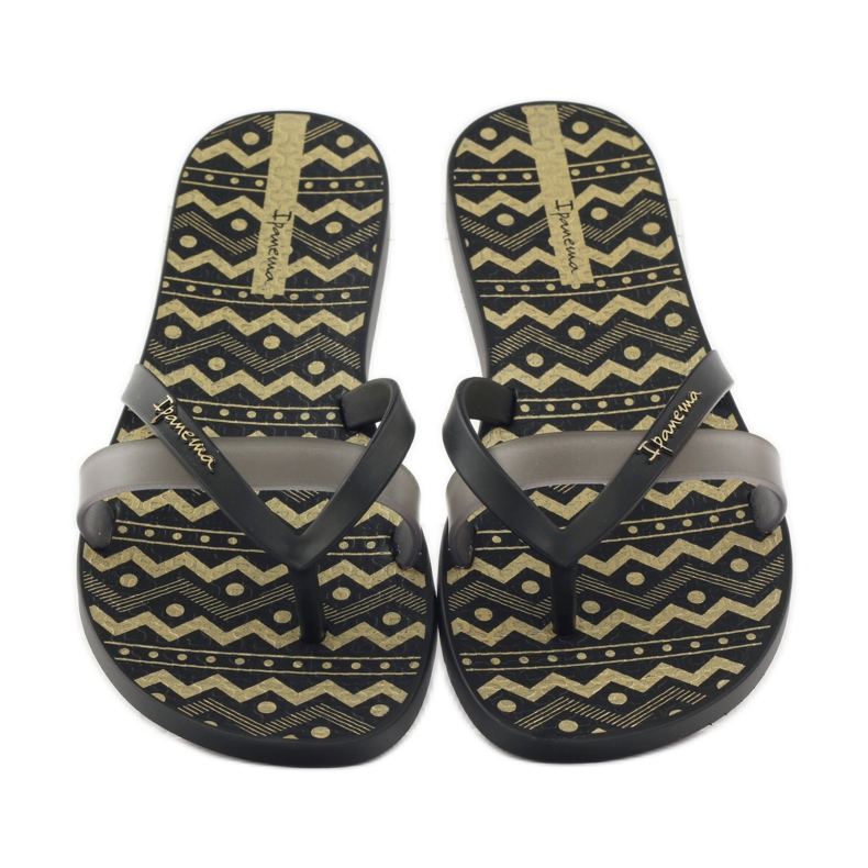 Chinelos femininos Ipanema 82289 lazer preto amarelo 4