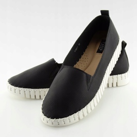 Sapatilhas pretas slip-on super confortáveis ​​4163 Preto 2