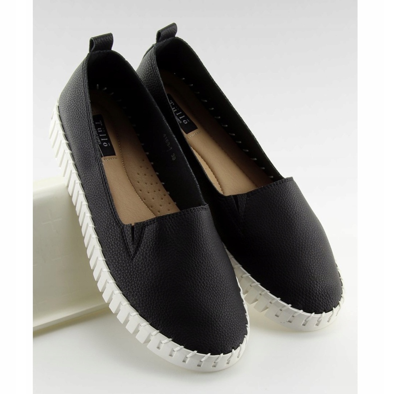 Sapatilhas pretas slip-on super confortáveis ​​4163 Preto 1