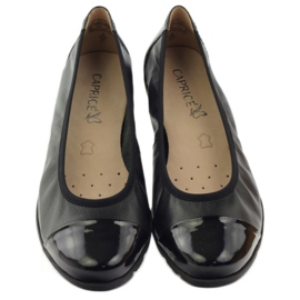 Caprice Ballerinas femininas confortáveis ​​9-22152-28 preto com OnAir 4