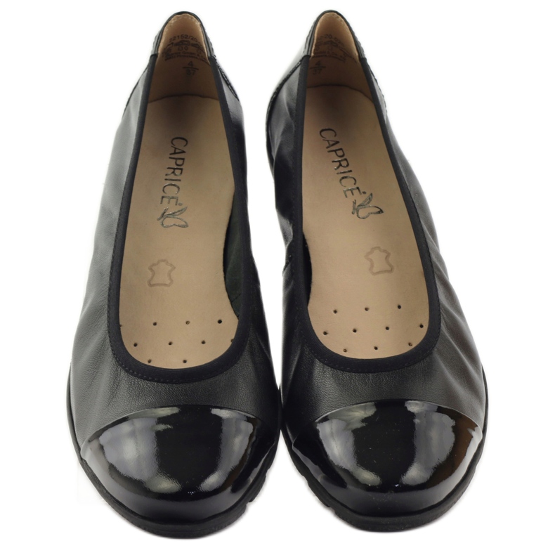 Caprice Ballerinas femininas confortáveis ​​9-22152-28 preto com OnAir 4