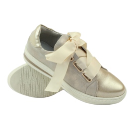 Palmilha de couro Creepers sapatos Filippo cinza dourado 3