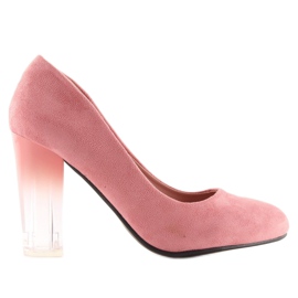 Sapatos de salto alto ombre rosa 889-6 Rosa 1