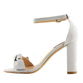 Sandália de salto alto cinza 118-11 cinza 1