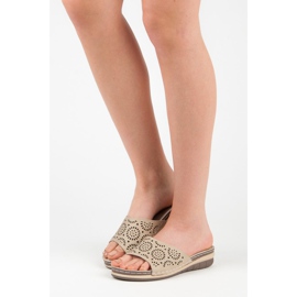 Hasby Chinelos femininos a céu aberto castanho 2