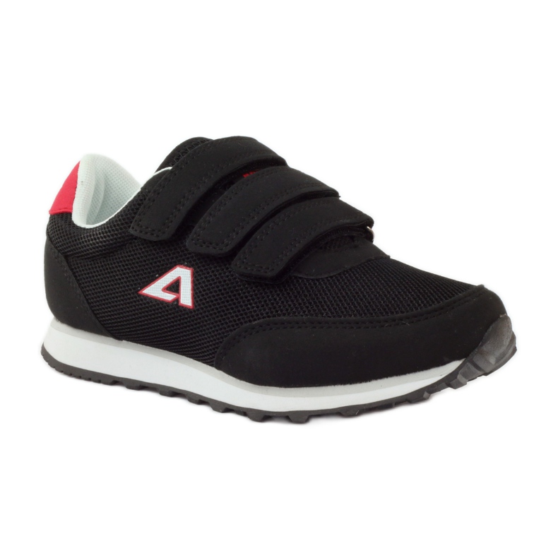 American Club Tênis esportivos tênis americano preto com velcro vermelho 1