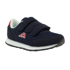 American Club Tênis esportivo de velcro azul marinho americano vermelho 1
