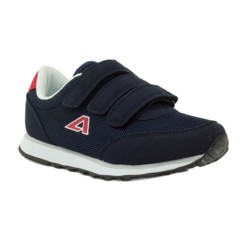 American Club Tênis esportivo de velcro azul marinho americano azul-marinho vermelho 1