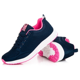 Ax Boxing sapatos de tecido azul marinho rosa azul-marinho 2