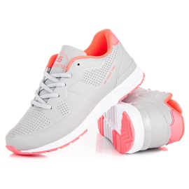 Ax Boxing sapatos esportivos cinza para mulheres laranja rosa 2