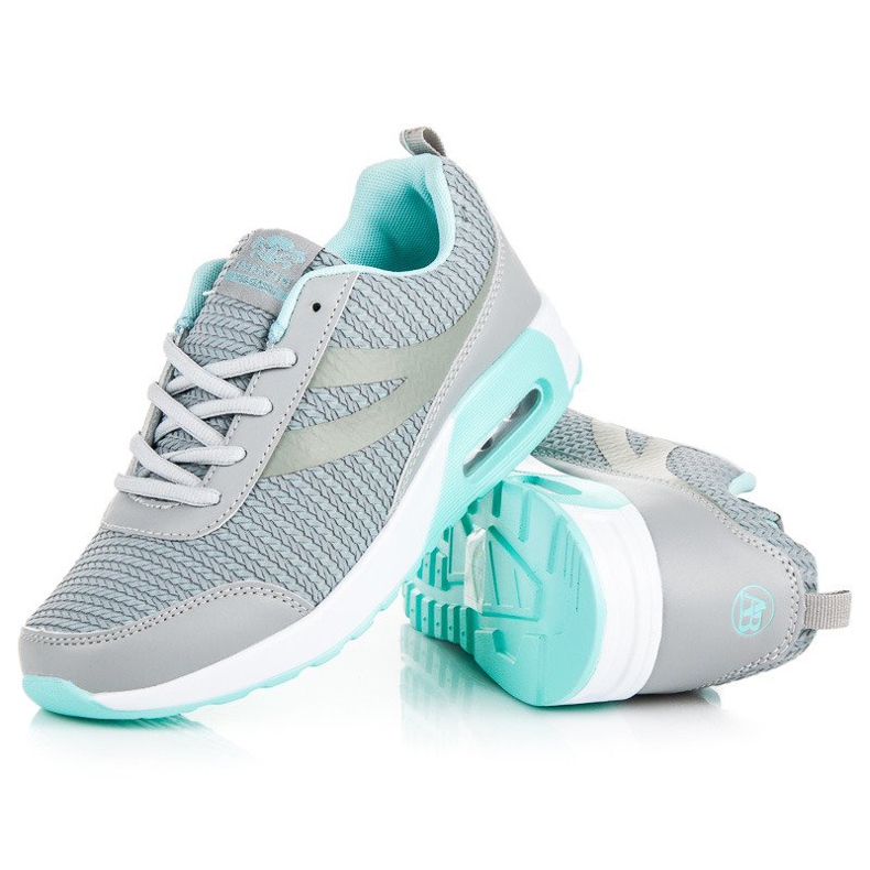 Ax Boxing Calçados esportivos da moda azul cinza 2