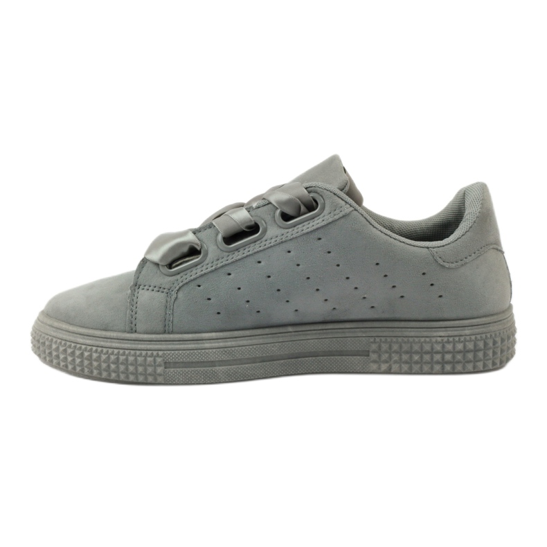 McKey Creepers Sports Shoes amarrados com fita cinza 2