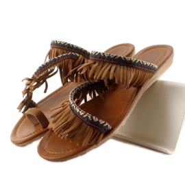Chinelos estilo indiano k1626302 Camel castanho 2
