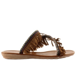 Chinelos estilo indiano k1626302 Camel castanho 1